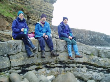 Lunch with rock formation